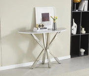 OPHELIA CONSOLE WITH GREY MARBLE TOP WITH SILVER FEETS MEASURING 120X40X80CM