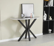 OPHELIA CONSOLE WITH GREY MARBLE TOP WITH BLACK FEETS MEASURING 120X40X80CM