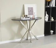 OPHELIA CONSOLE WITH BLACK TOP WITH SILVER FEETS MEASURING 120X40X80CM