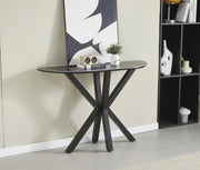 OPHELIA CONSOLE WITH BLACK TOP WITH BLACK FEETS MEASURING 120X40X80CM
