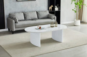 JOSEPHINE COFFEE TABLE IN WHITE MARBLE TOP AND CERAMIC MEASURING 130X70X45