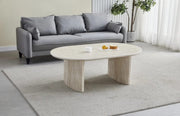 JOSEPHINE COFFEE TABLE IN TRAVERTINE CERAMIC FEETS MEASURING 120X70X45CM