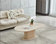 LEA COFFEE TABLE WITH TRAVERTINE COLOR MEASURING130X70X45CM