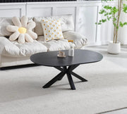 OPHELIA COFFE TABLE WITH BLACK TOP AND BLACK FEETS MEASURING 120X70X45CM