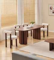MESA DE COMEDOR TRINITY COLOR NOGAL DE 180X90X75CM