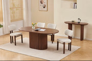 PORTA DINING TABLE , WALNUT COLOR AND CERAMIC MEASURING 180X90X75CM