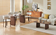 HELEN DINING TABLE IN WALNUT COLOR MEASURING 180X90X75CM