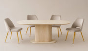 LEA DINING TABLE IN TRAVERTINE COLOR MEASURING 180X90X75CM