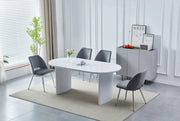 MESA DE COMEDOR JOSEPHINE CON CUBIERTA DE MÁRMOL BLANCO Y CERÁMICA DE 200X90X75CM