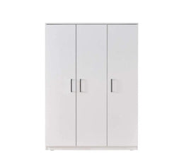 WARDROBE WITH 3 DOORS IN WHITE COLOR MEASURING 130X45X180CM