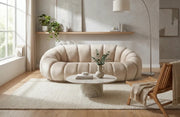 PERLE SOFA IN BEIGE VELVET MEASURING 180X105X35CM