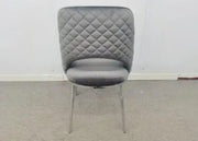 ELYA CHAIRS IN SILVER VELVET AND SILVER FEETS.