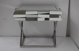 MOZAIK BEDSIDE TABLE MIRRORED MEASURING 60X40X55CM