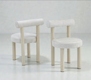 IRINA CHAIR WITH TRAVERTINE LEGS AND CERMONA FABRIC.MEASURING 50X50X80CM
