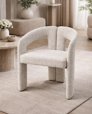 ONIX CHAIRS IN BEIGE CREMONA FABRIC.MEASURING 58X50X77CM