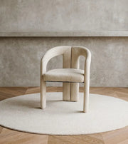 ONIX CHAIRS IN TAUPE CHENILLE FABRIC.MEASURING 58X50X77CM