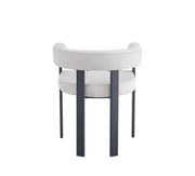 VAIANA CHAIRS WITH BLACK METASL LEGS AND BEIGE VELVET SEAT.MEASURING 51X51X72CM