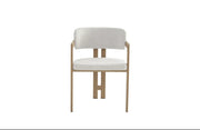 SILLÓN MELLOW CON PATAS EFECTO NOGAL Y ASIENTO DE TWEED CAPPUCCINO. MEDIDAS: 50X49X79CM