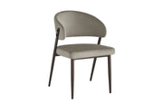 LAMIA CHAIRS WITH WALNUT  LEGS IN TAUPE VELVET.MEASURING 49.5X47X77.5CM