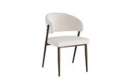 LAMIA CHAIRS WITH WALNUT LEGS IN BEIGE VELVET.MEASURING 49.5X47X77.5CM