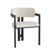 SILLAS MELLOW CON PATAS DE METAL NEGRO Y ASIENTO DE TERCIOPELO BEIGE. MIDEN 50X49X79CM