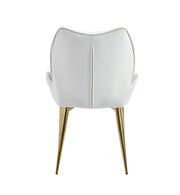 SILLA LOHA CON PATAS DORADAS EN TERCIOPELO BEIGE.