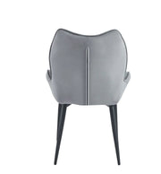 LOHA CHAIR WITH SILVER LEGS IN ANTHRACITE VELVET.