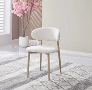 SILLA LUCILE CON PATAS EFECTO MADERA EN ACABADO GRANO BEIGE. MEDIDAS 49.5X47X77CM