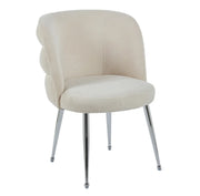 SILLAS SACHA CON PATAS DORADAS Y ASIENTO BLANCO ROTO/BEIGE EN TELA CON EFECTO LINO.