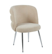 SILLAS SACHA CON PATAS DORADAS Y ASIENTO MOCHA EN TEJIDO EFECTO LINO.