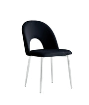 TEDDY CHAIRS IN BLACK VELVET AND SILVER FEETS.MEASURING 49X45X86CM