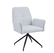 LUTETIA CHAIRS WITH GREY AND BLACK METAL FEETS ROTATING 360º.MEASURING 64X43X90CM