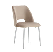 SILLÓN BRITTANY DE TERCIOPELO TOPO CON PATAS PLATEADAS. MEDIDAS: 50X45X81.5CM