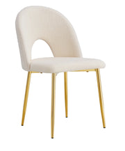 SILLAS TEDDY CON TELA TEDDY Y PATAS DORADAS. MIDEN 49X45X86CM