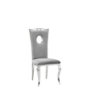 ROYAL CHAIRS WITH GREY VELVET IN SILVER FEETS.