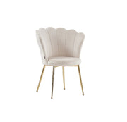 SILLAS NYMPHEA CON TERCIOPELO BEIGE Y PATAS DORADAS. MIDEN 50X44X85CM