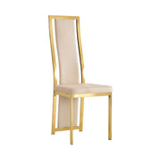DANA CHAIRS WITH BEIGE VELVET WITH GOLD FEETS WITH MEASURING 41X40X109CM