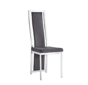 DANA CHAIRS WITH GREY VELVET WITH SILVER FEETS.MEASURING 41X40X109CM