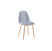 SILLAS ESTILO INVISIBLE CON PATAS DORADAS DE 45X45X82CM