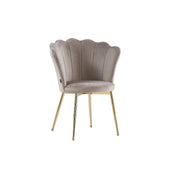 NYMPHEA CHAIRS WITH MOCHA VELVET AND GOLD FEETS.50X44X85CM