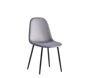 SCANDINAVE STYLE CHAIRS WITH ANTHRACITE/DARK GREY IN BLACK FEETS.