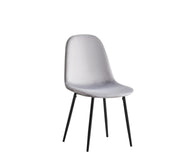 SCANDINAVE STYLE CHAIRS WITH GREY IN BLACK FEETS.