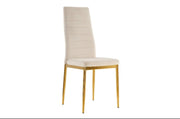 TOLIA CHAIRS IN BEIGE VELVET IN GOLD FEETS.MEASURING 39.5X39X95CM