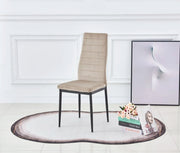 TOLIA CHAIRS IN TAUPE VELVET IN BLACK VELVET MEASURING 39.5X39X95CM
