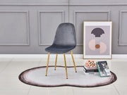 SCANDINAVIAN CHAIRS WITH ANTHRACITE/DARK GREY VELVET WITH GOLD FEETS MEASURING 43.5X40X87CM