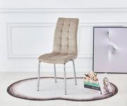 EMMA CHAIRS WITH TAUPE VELVET IN SILVER FEETS MEASURING 42X41X94CM