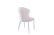 HILTON CHAIRS WITH SILVER FEETS IN BEIGE VELVET.