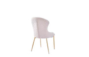 HILTON CHAIRS WITH GOLD FEETS IN BEIGE VELVET.