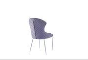 HILTON CHAIRS WITH SILVER FEETS IN ANTHRACITE/DARK GREY VELVET.