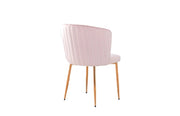 DIANA CHAIRS IN PINK VELVET WITH GOLD FEETS.MEASURING 46X46X83CM